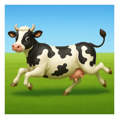 Make the image have a green grass field background in the style of apple style emojis sticker