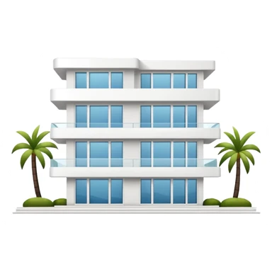 white 3 floor modern luxurious villa sticker