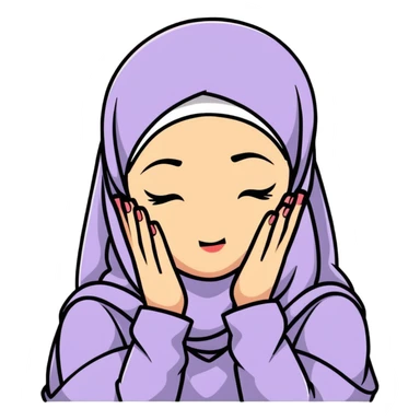 woman in hijab facepalming sticker
