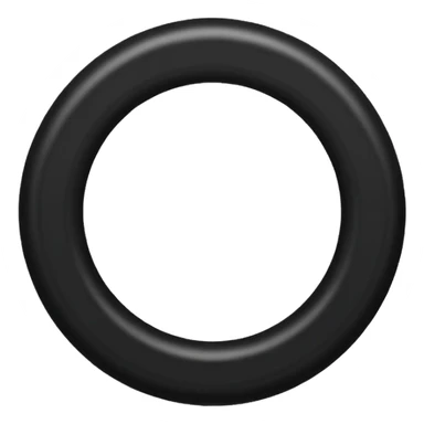 A black circle surrounded by a white circle surrounded by a white circle  sticker