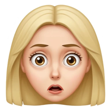 A realistic waist-up portrait of a frightened woman sticker