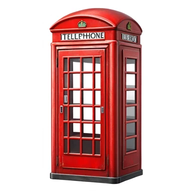 red telephone box sticker