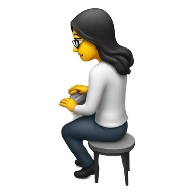 Hacker typing on a computer that is female sticker