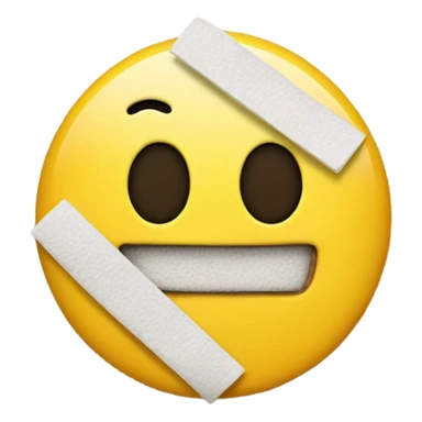 Smiley face with a band aid sticker