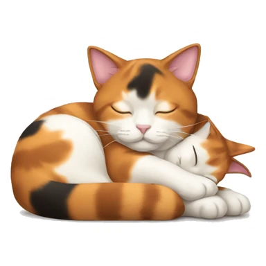 Calico cat sleeping  sticker