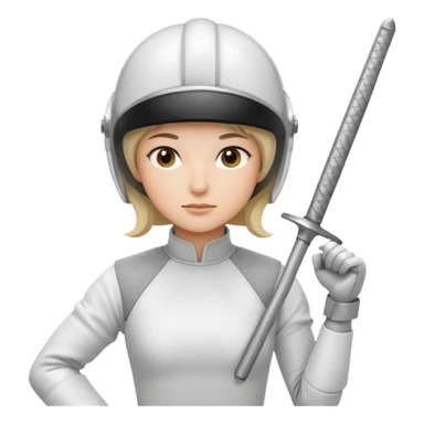 fencer woman sticker