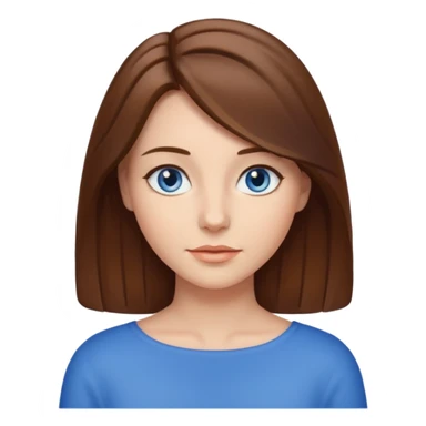 lady with a shoulder-length brown hair sticker