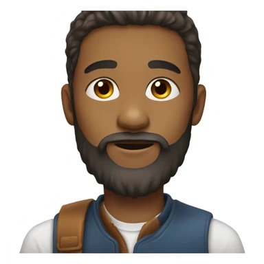 girl with boy with beard sticker