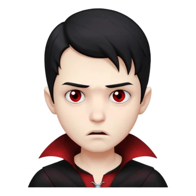 sad face vampire boy
 sticker