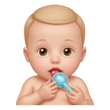 newborn with pacifier no hands sticker