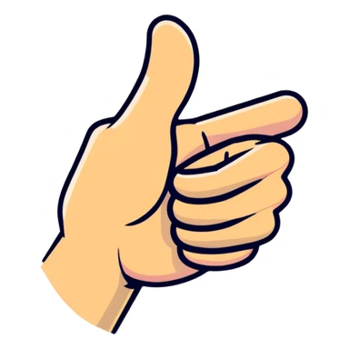 thumbs up hand gesture sticker