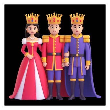 young king and queen posing sticker