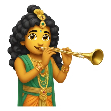 Little Krishna flute  sticker