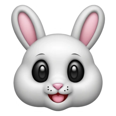 Emoji pour twitch d'une peluche lapin squelette noir faisant signe de la patte avec le texte:"Hi !" sticker