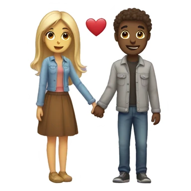 Girlfriend and boyfriend in love sticker