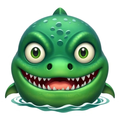 Fat sea monster sticker