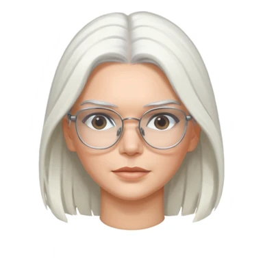 kendall jenner with white hair and glasses sticker