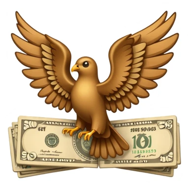 billete con alas sticker