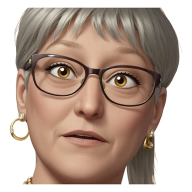 realistic portrait of girl with jewelry sticker