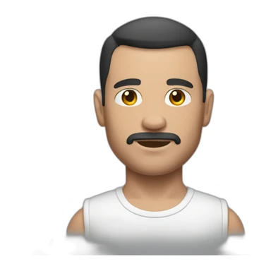 Muscle daddy white with dark hair shaved at sides sticker