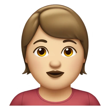 Fat meatball lady with bangs  sticker