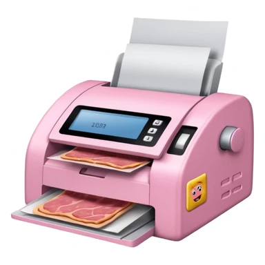 fax machine made of spam meat sticker