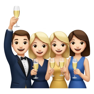 cheers and shouting happiness sticker