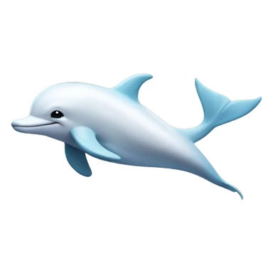 White dolphin with angel wing sticker