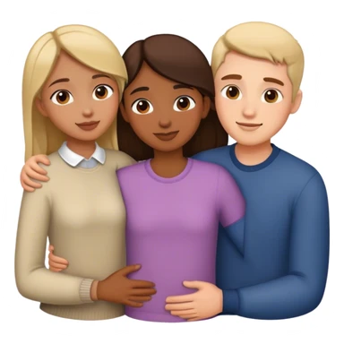 Hombre abraza a chicas sticker