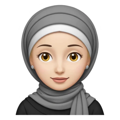 make her into emoji greyscale with tichel sticker