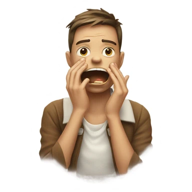 Holding in Throwing up emoji  sticker