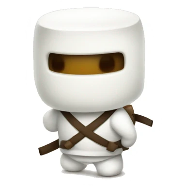 Cute marshmallow ninja sticker