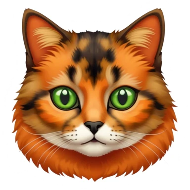 fluffy tortoiseshell cat sticker