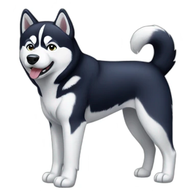 Husky full body sticker