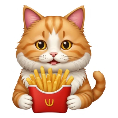 𝖢𝖺𝗍 𝗁𝖺𝗉𝗉𝗒 𝖾𝖺𝗍𝗂𝗇𝗀 𝖿𝗋𝗂𝖾𝗌 sticker