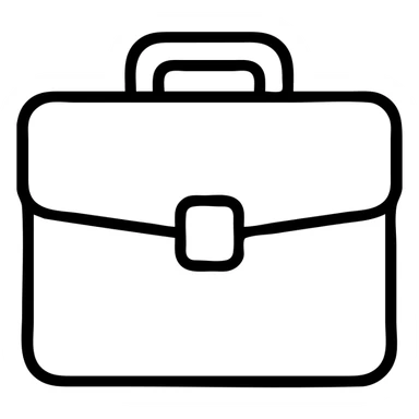 A brown business case or briefcase outline sticker