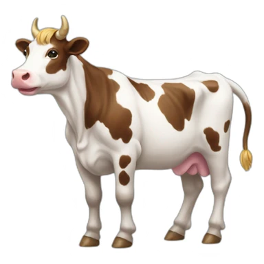 Cow merged with unicorn sticker