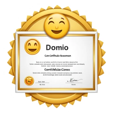 un certificado en blanco  sticker