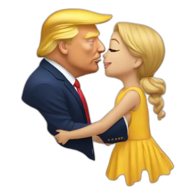 trump kissing his daughter, positivity, inclusiveness sticker