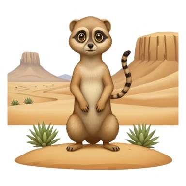 a suricate sitanding up sticker