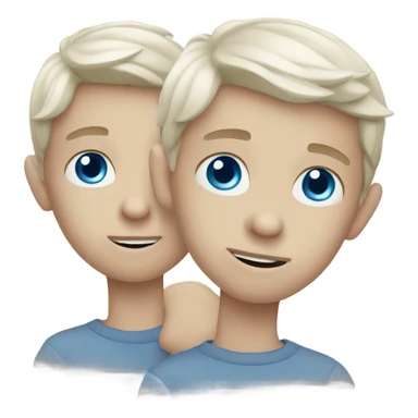 white boy twins blue eyes sticker