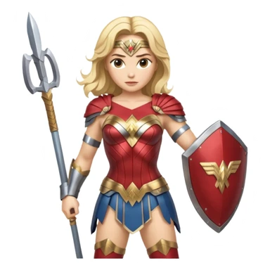 blonde Wonder Woman full body pose sticker