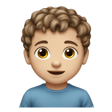 little baby boy brown hair blue eyes sticker