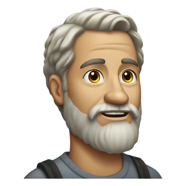 portrait of a bearded man sticker