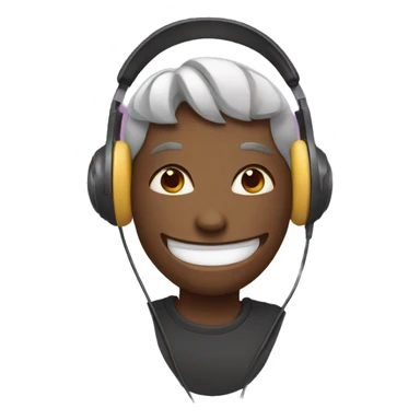 Heart with headphones  sticker