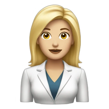 create an blondie women executive emoji sticker