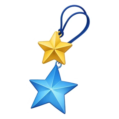 bookmark with a star on it, yellow and blue, no text sticker