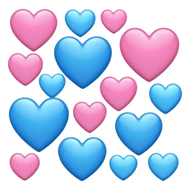 Pink or blue heart mixe sticker