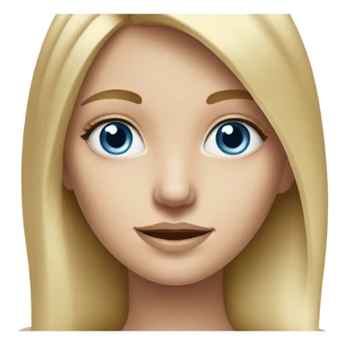 realistic blonde girl portrait blue eyes sticker