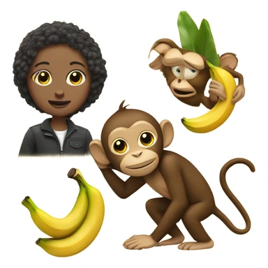 Me With A monkey And A banana sticker